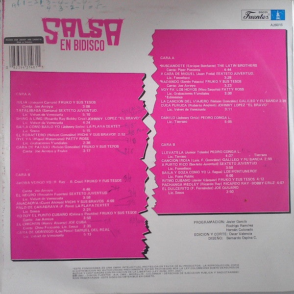 Various ~ Salsa En Bidisco (Vinyl) - Djungel & Jazz