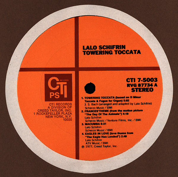 Lalo Schifrin ~ Towering Toccata (Vinyl) - Djungel & Jazz