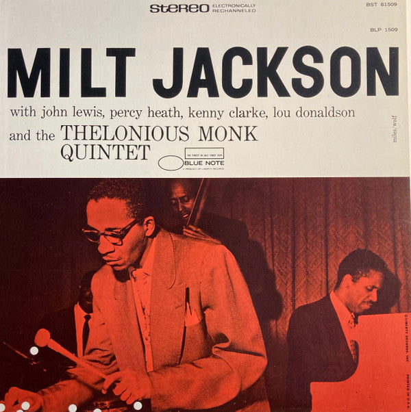 Milt Jackson With John Lewis , Percy Heath, Kenny Clarke, Lou Donaldson And The Thelonious Monk Quintet ~ Milt Jackson With John Lewis, Percy Heath, Kenny Clarke, Lou Donaldson And The Thelonious Monk Quintet (Vinyl) - Djungel & Jazz