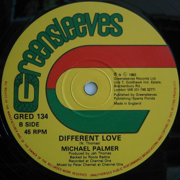 Michael Palmer : Happy Merry Christmas / Different Love (12")