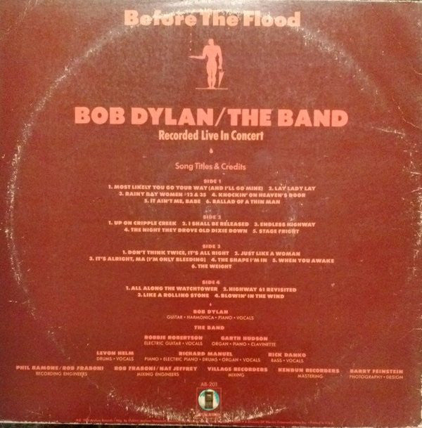 Bob Dylan / The Band : Before The Flood (2xLP, Album, Spe)