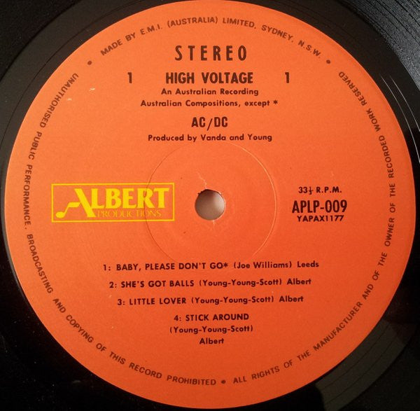 AC/DC : High Voltage (LP, Album, RE)