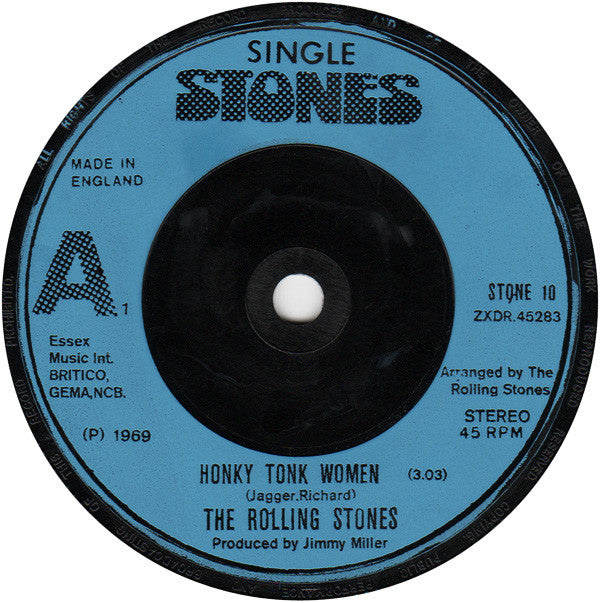 The Rolling Stones ~ Honky Tonk Women / Ruby Tuesday (Vinyl) - Djungel & Jazz