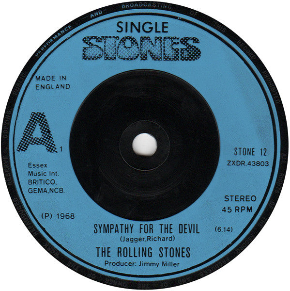 The Rolling Stones ~ Sympathy For The Devil / Gimme Shelter (Vinyl) - Djungel & Jazz