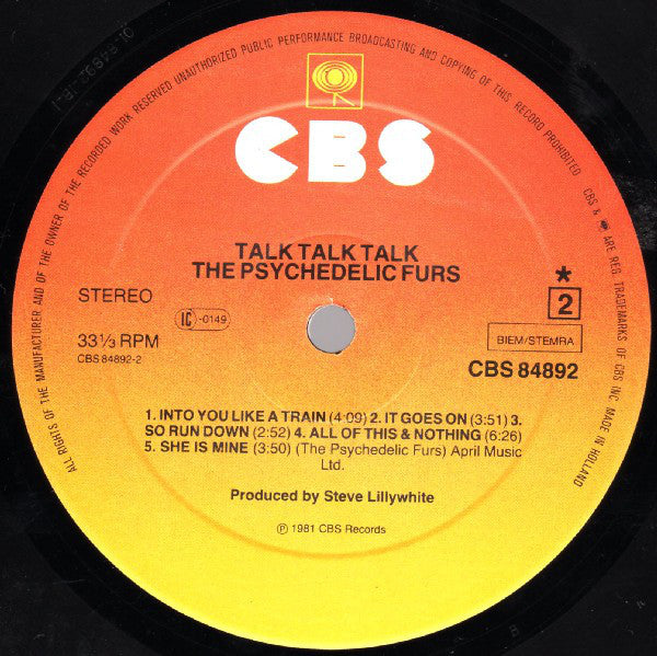 The Psychedelic Furs ~ Talk Talk Talk (Vinyl) - Djungel & Jazz