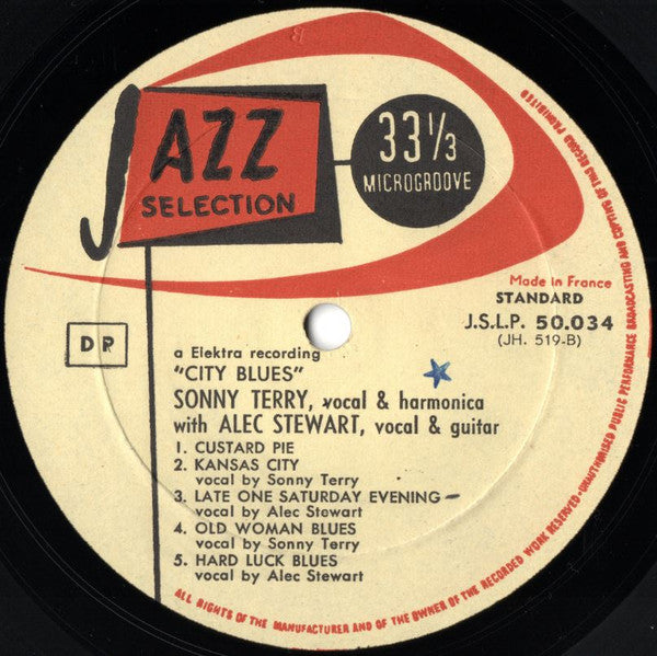 Sonny Terry, Alec Stewart* : City Blues (10", Album)