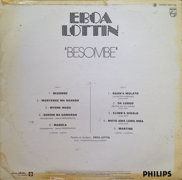 Eboa Lotin ~ Besombe (Vinyl) - Djungel & Jazz