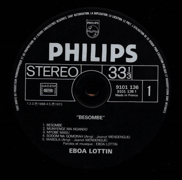 Eboa Lotin ~ Besombe (Vinyl) - Djungel & Jazz