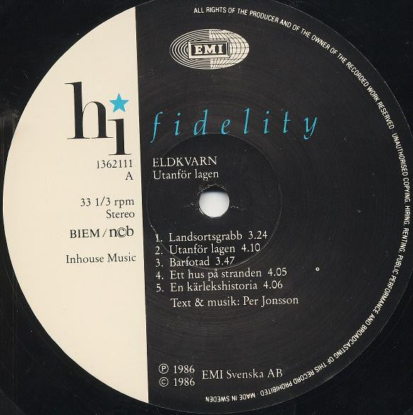 Eldkvarn ~ Utanför Lagen (Vinyl) - Djungel & Jazz