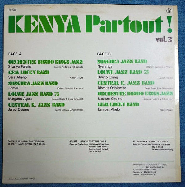 Various ~ Kenya Partout ! Vol. 3 (Vinyl) - Djungel & Jazz