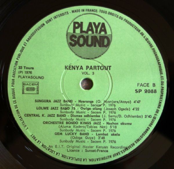 Various ~ Kenya Partout ! Vol. 3 (Vinyl) - Djungel & Jazz