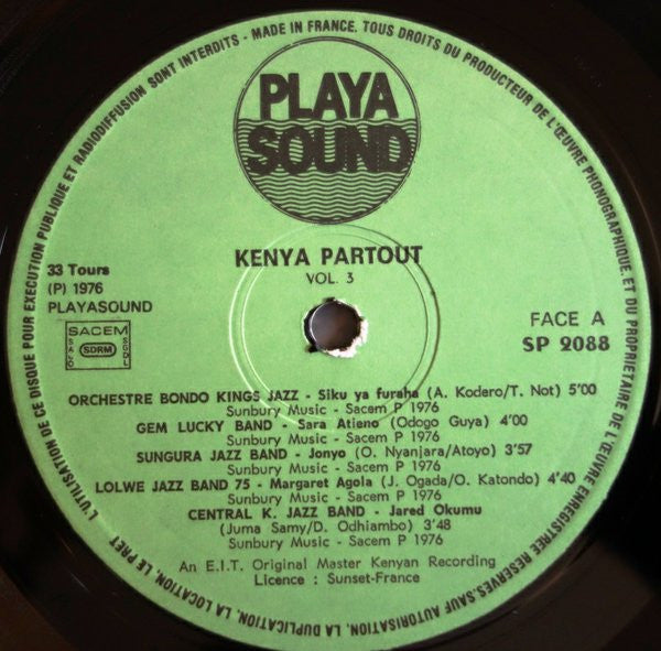 Various ~ Kenya Partout ! Vol. 3 (Vinyl) - Djungel & Jazz