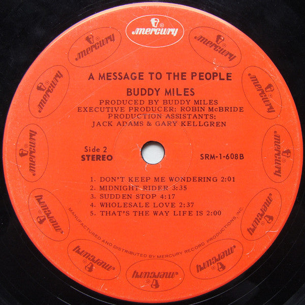 Buddy Miles ~ A Message To The People (Vinyl) - Djungel & Jazz