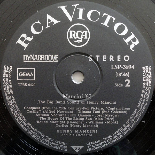 Henry Mancini And His Orchestra ~ Mancini '67 (The Big Band Sound Of Henry Mancini) (Vinyl) - Djungel & Jazz