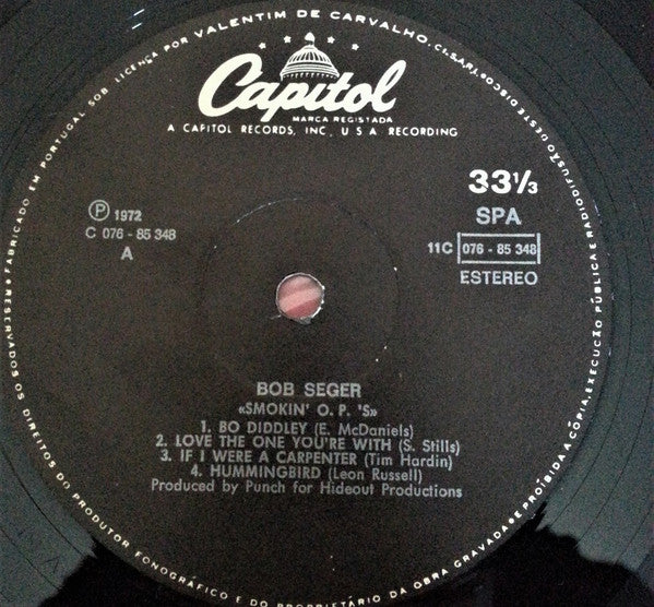 Bob Seger : Smokin' O.P.'S (LP, Album, RE)