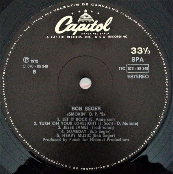 Bob Seger : Smokin' O.P.'S (LP, Album, RE)