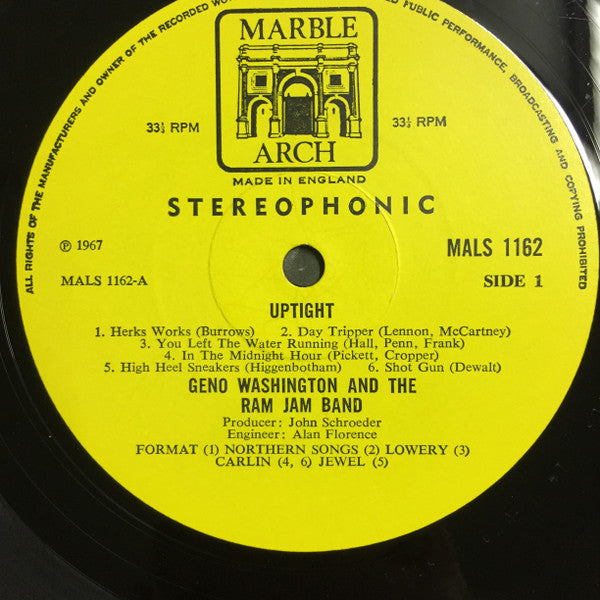 Geno Washington And The Ram Jam Band ~ Uptight (Vinyl) - Djungel & Jazz