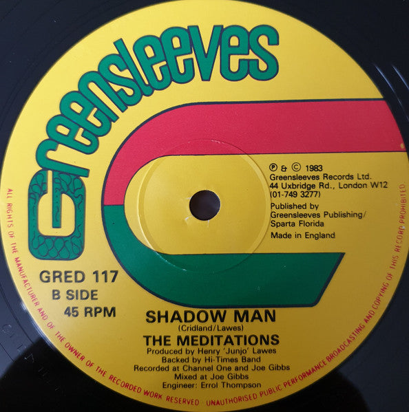 The Meditations : Ease Up Fattie / Shadow Man (12")