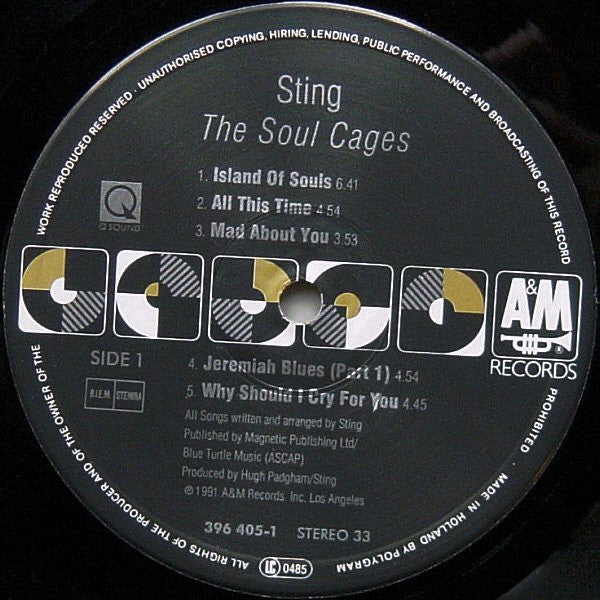 Sting ~ The Soul Cages (Vinyl) - Djungel & Jazz