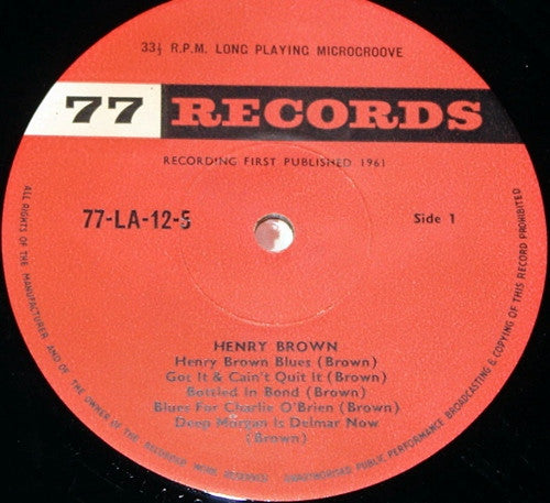 Henry Brown ~ Blues (Vinyl) - Djungel & Jazz