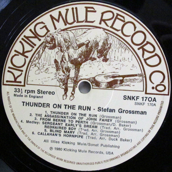 Stefan Grossman ~ Thunder On The Run (Vinyl) - Djungel & Jazz