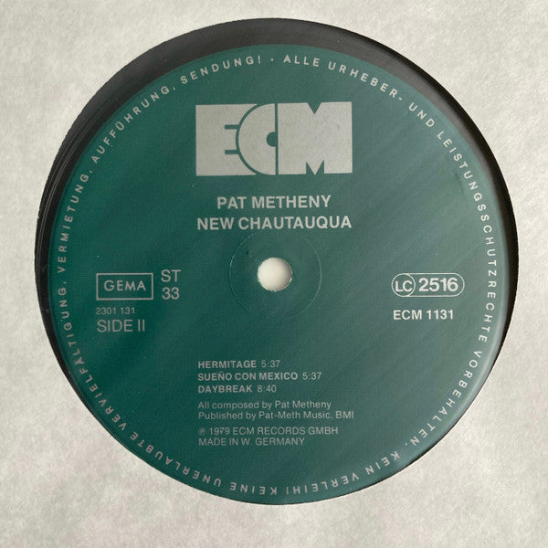 Pat Metheny ~ New Chautauqua (Vinyl) - Djungel & Jazz