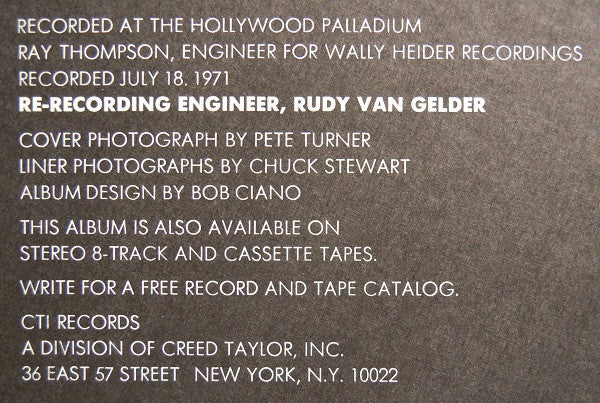 Various ~ California Concert - The Hollywood Palladium (Vinyl) - Djungel & Jazz