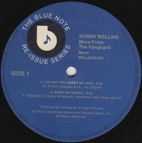 Sonny Rollins : More From The Vanguard (2xLP, Mono)