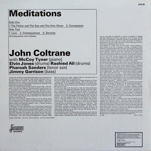 John Coltrane : Meditations (LP, Album, RE)