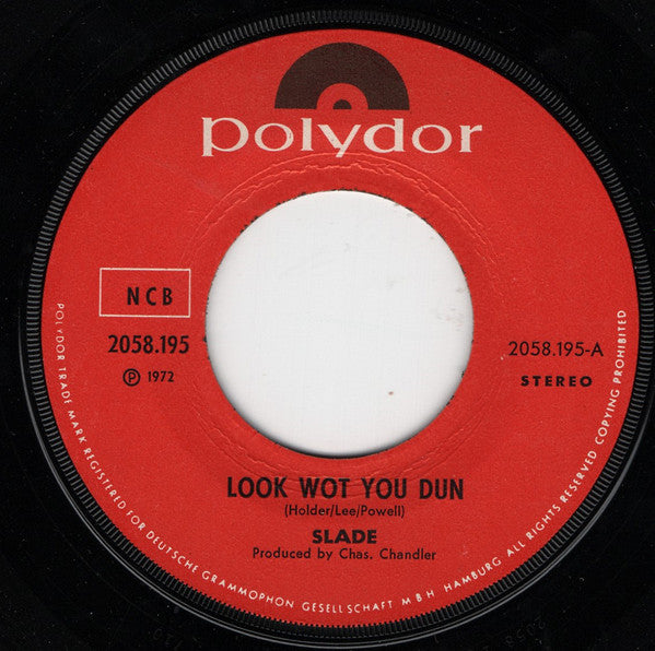 Slade ~ Look Wot You Dun / Candidate (Vinyl) - Djungel & Jazz