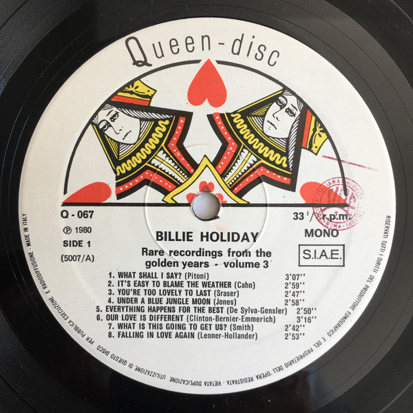 Billie Holiday ~ Rare Recordings From The Golden Years - Volume 3 (Vinyl) - Djungel & Jazz