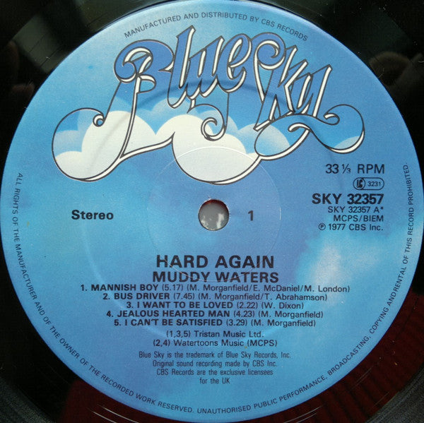 Muddy Waters : Hard Again (LP, Album, RE)