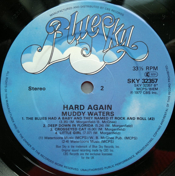 Muddy Waters : Hard Again (LP, Album, RE)