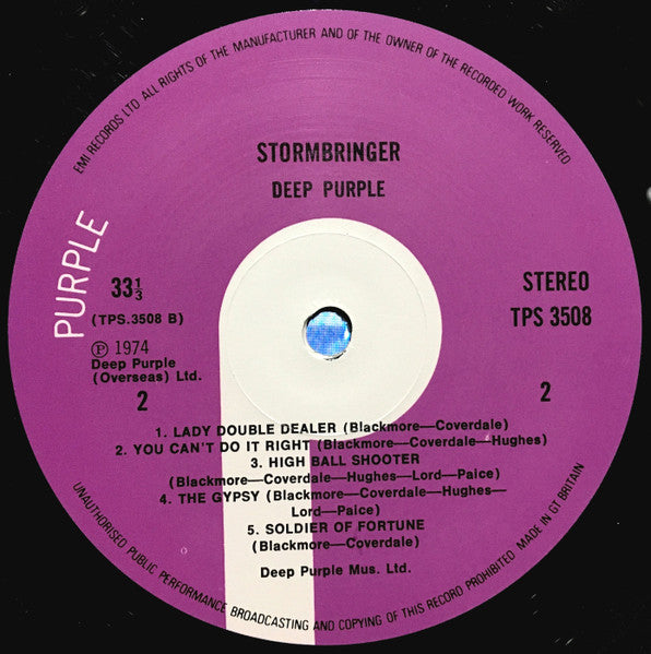 Deep Purple ~ Stormbringer (Vinyl) - Djungel & Jazz