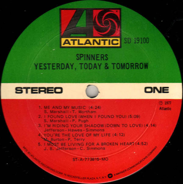 Spinners ~ Yesterday, Today & Tomorrow (Vinyl) - Djungel & Jazz