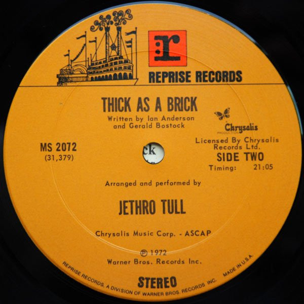 Jethro Tull ~ Thick As A Brick (Vinyl) - Djungel & Jazz