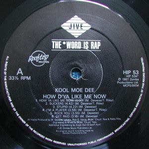 Kool Moe Dee ~ How Ya Like Me Now (Vinyl) - Djungel & Jazz