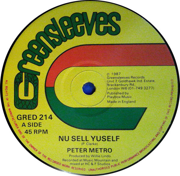 Peter Metro, Lone Ranger : Nu Sell Yuself / Gone A Session (12")