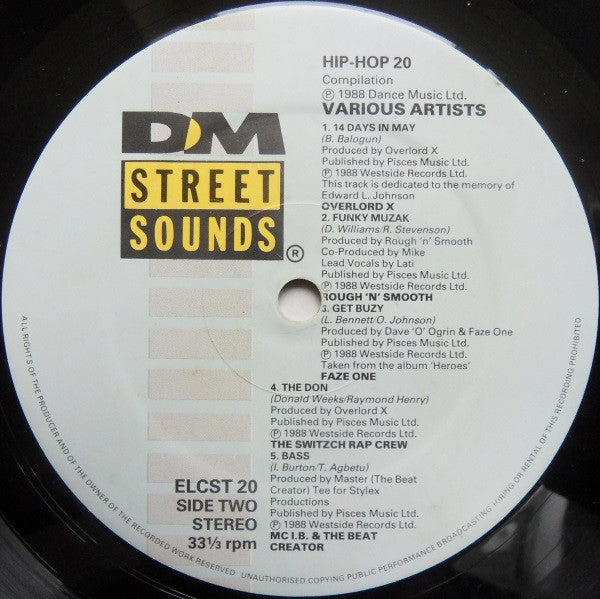 Various ~ Street Sounds Hip Hop 20 (Vinyl) - Djungel & Jazz