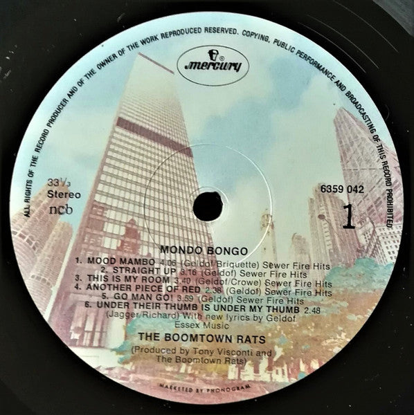 The Boomtown Rats ~ Mondo Bongo (Vinyl) - Djungel & Jazz