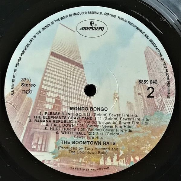 The Boomtown Rats ~ Mondo Bongo (Vinyl) - Djungel & Jazz