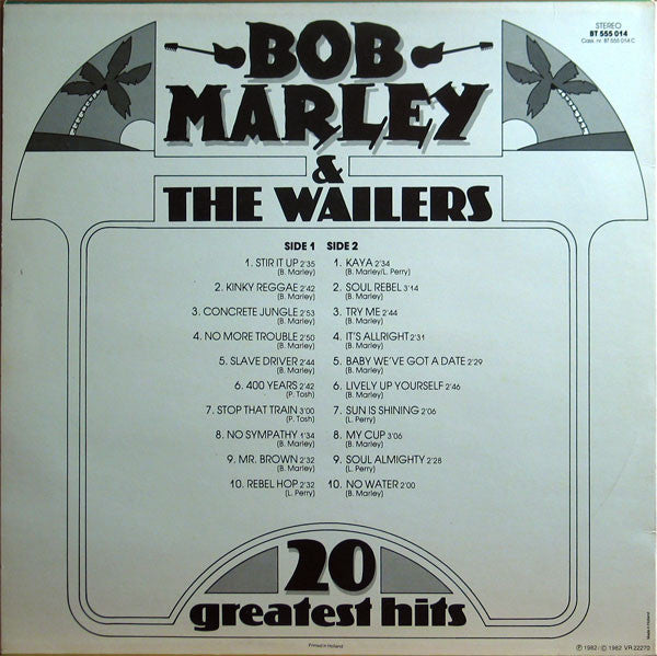 Bob Marley & The Wailers ~ 20 Greatest Hits (Vinyl) - Djungel & Jazz