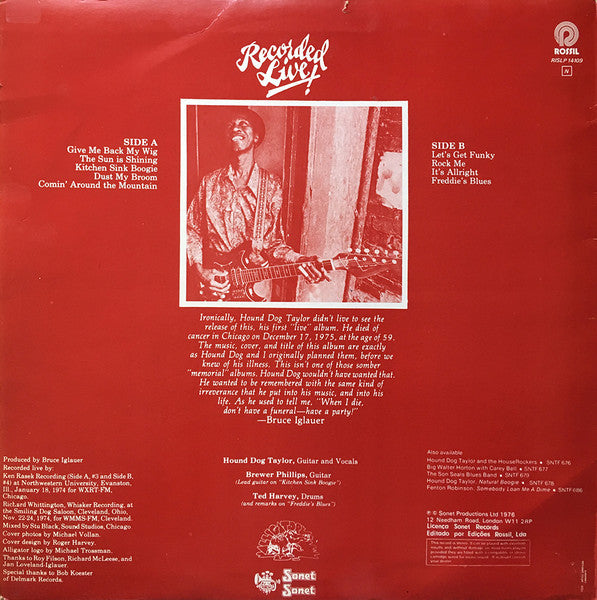 Hound Dog Taylor & The House Rockers : Beware Of The Dog! (LP, Album, RE)