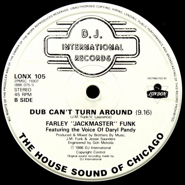 Farley "Jackmaster" Funk & Jessie Saunders ~ Love Can't Turn Around (Vinyl) - Djungel & Jazz