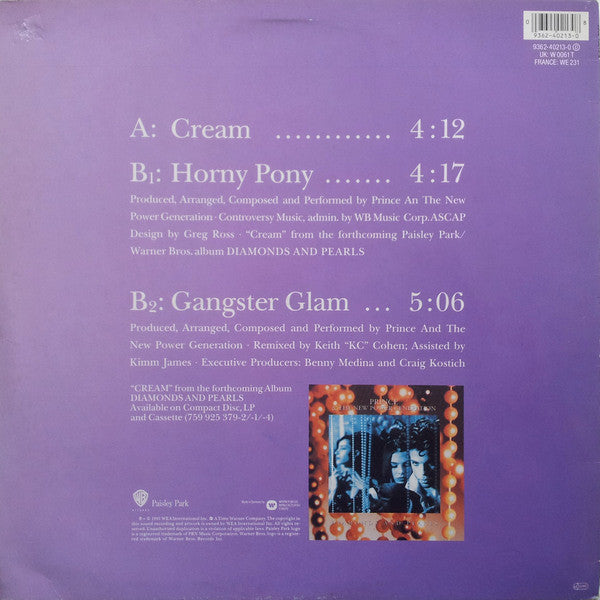 Prince And The New Power Generation : Cream (12", Single)