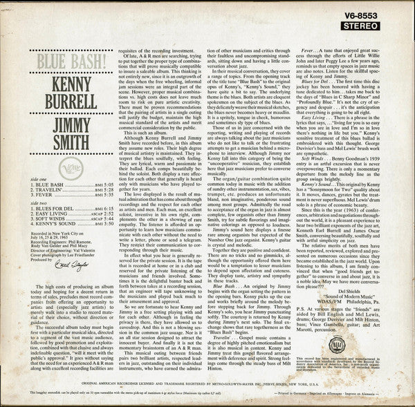Kenny Burrell / Jimmy Smith ~ Blue Bash! (Vinyl) - Djungel & Jazz