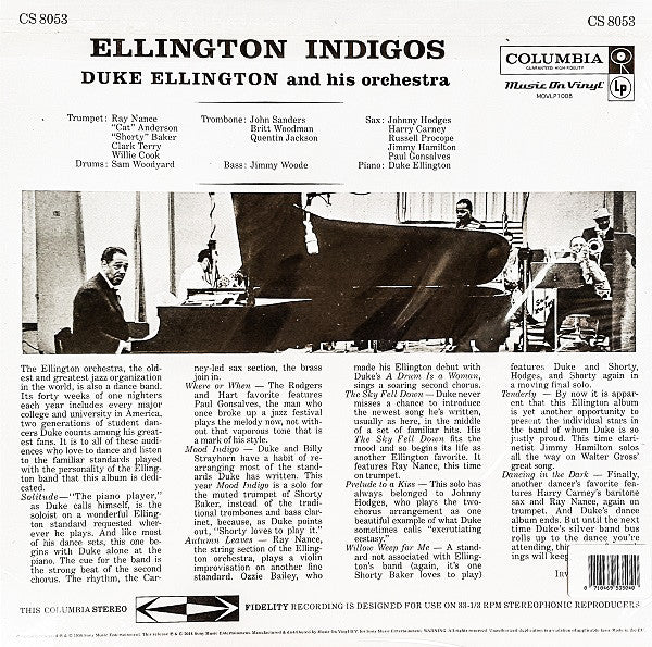 Duke Ellington And His Orchestra ~ Ellington Indigos (Vinyl) - Djungel & Jazz