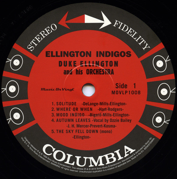 Duke Ellington And His Orchestra ~ Ellington Indigos (Vinyl) - Djungel & Jazz