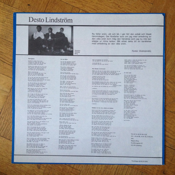 Desto Lindström ~ Med Anledning Av Den Våta Snön (Vinyl) - Djungel & Jazz