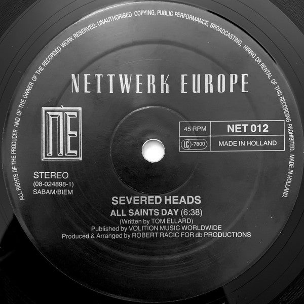 Severed Heads ~ All Saints Day (Vinyl) - Djungel & Jazz